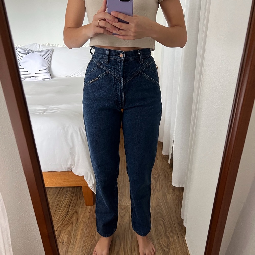 Vintage dark wash rocky mountain jeans